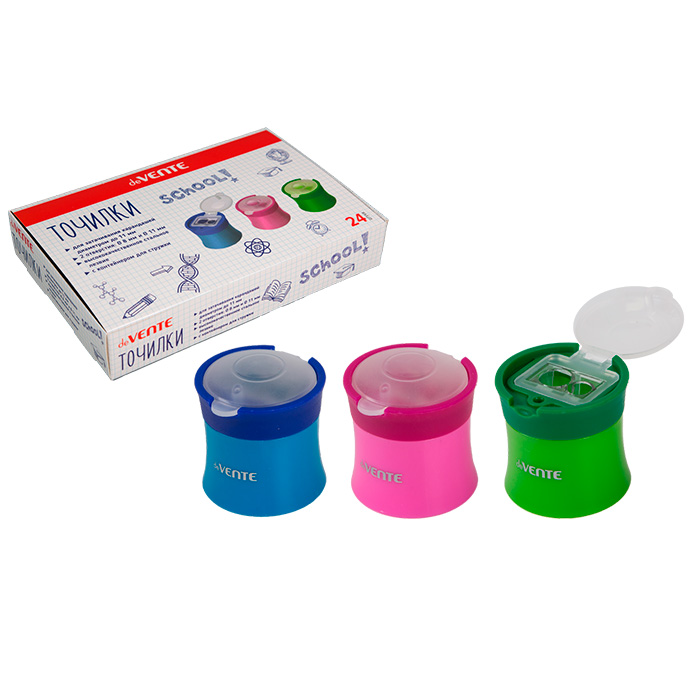 Точилка для карандашей 'deVENTE. School' размер 43x45 мм, 2 отверстия, 8031305