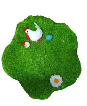 Пасхальный декор 'Корзина' 25 см SF-7862 зеленый, 350-658