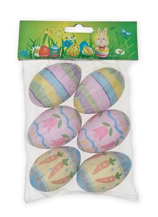 Пасхальный декор 'Яйца' 6 см (6 шт) SF-7862, ассорти №4, 350-637