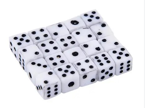 Зарики МАЛЕНЬКИЕ 1 см, (кубики игральные)