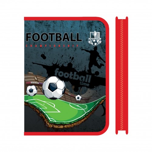 Папка для тетрадей А4 молния вокруг печать на пластике, УЛЕТНЫЙ ФУТБОЛ, ПМ-А4-25