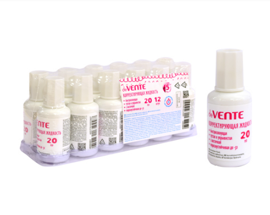 Корректирующая жидкость deVente.School, 20 мл с кисточкой, на спиртовой основе, 4060201