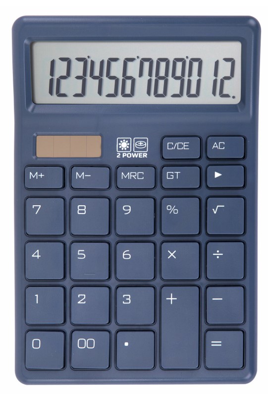 Калькулятор настольный BRAUBERG CH-12-BU (153х103 мм), 12 разрядов, синий, 272959
