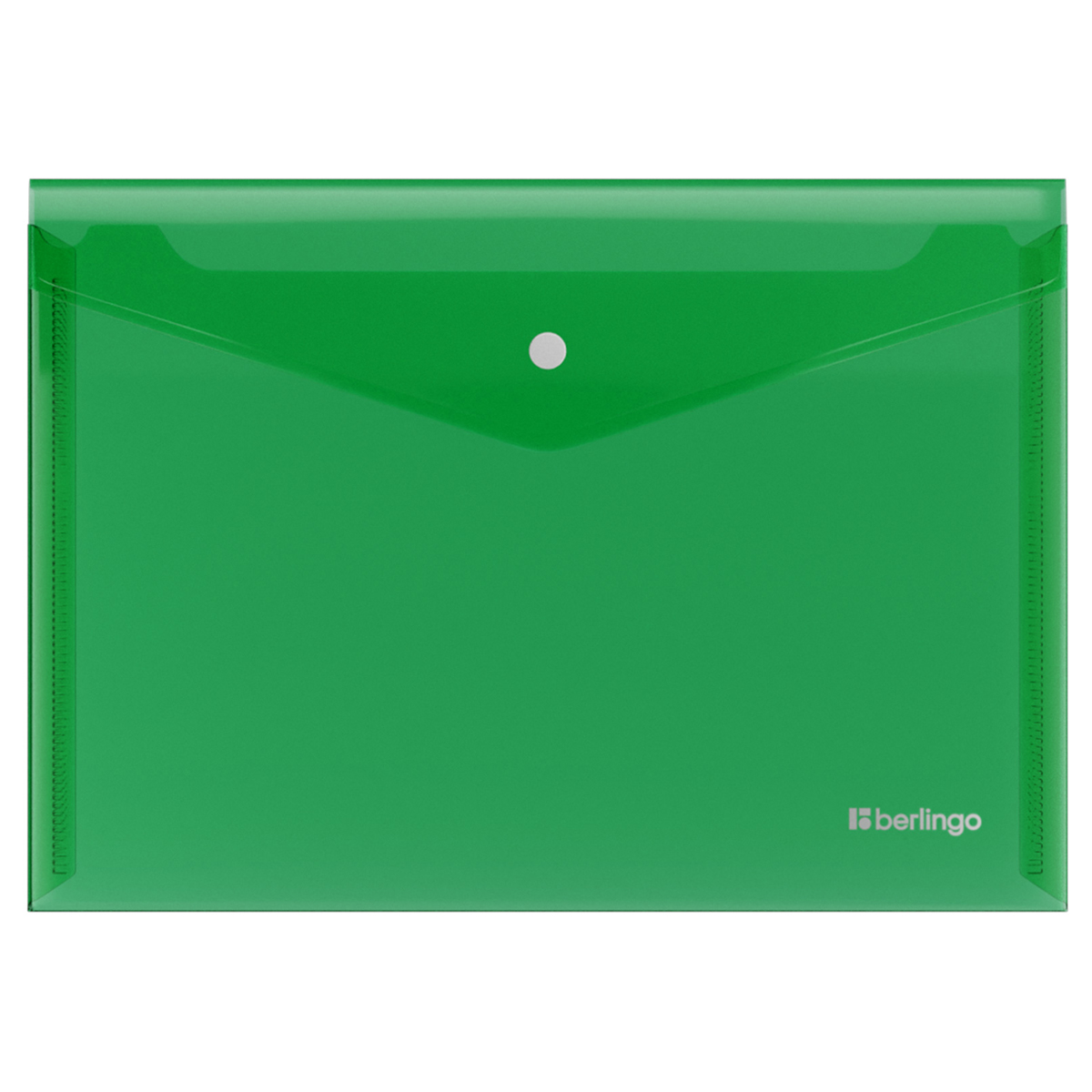 Папка-конверт на кнопке 'Berlingo.No Secret', A4, 200 мкм, зеленая, EFb_04104