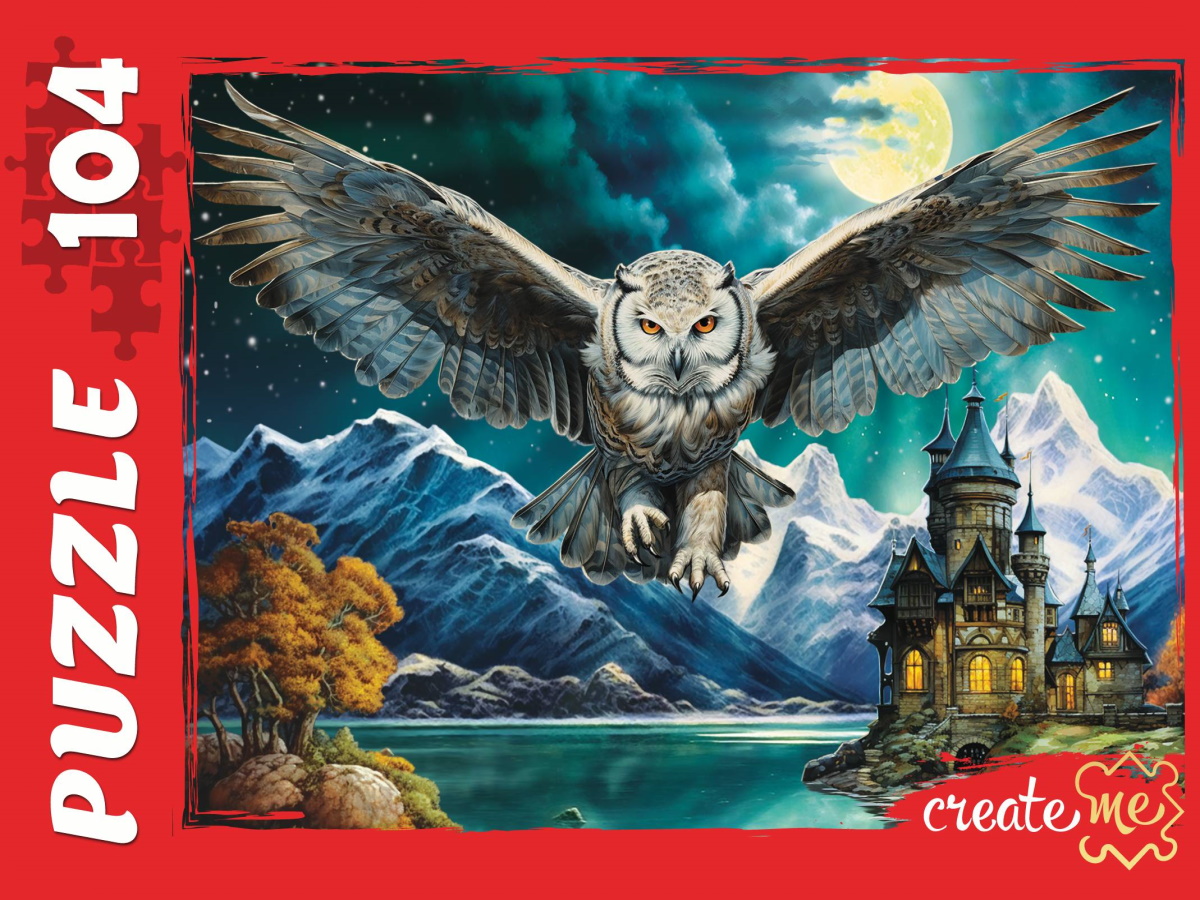 ПАЗЛЫ 104 элемента. ПОЛЕТ НОЧНОЙ СОВЫ, Ф104-3876