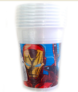 Набор стаканов пластиковых Marvel/Avengers, 8 шт./ уп., по 200 мл., 87964