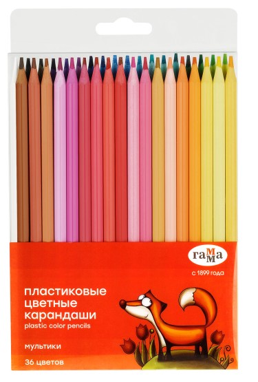 Цветные карандаши 36 цветов, Гамма.Мультики, 251220214