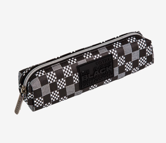 Пенал 'deVENTE. TOTAL BLACK' 21x4x4 см, прямоугольный для 40 предметов, на молнии, 7029455