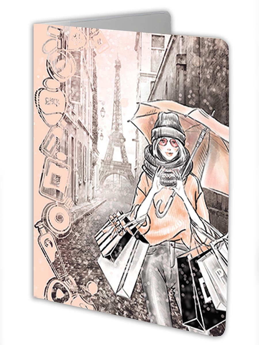 Обложка на паспорт 'Art Print Paris', ОП-5380