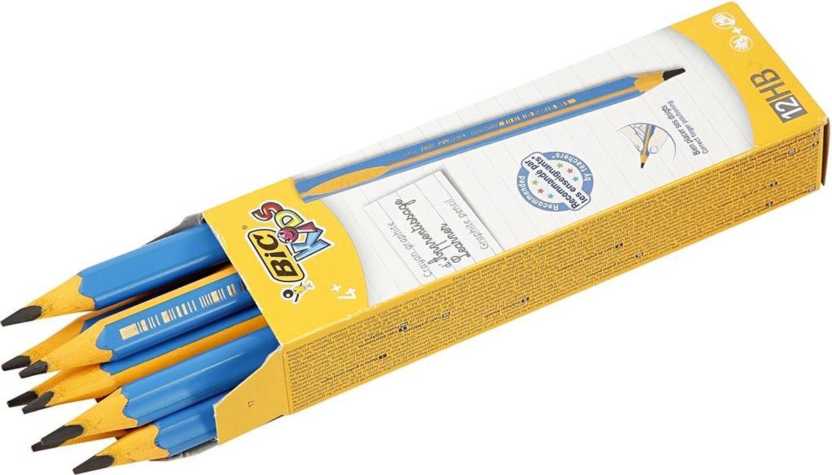 Карандаш ч;гр Bic 'Evolution Kids Boy' HB, трехгран., утолщен., голубой корпус
