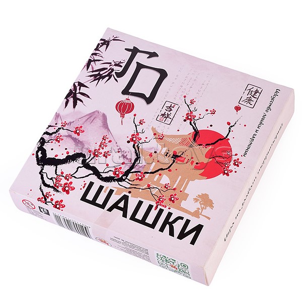 Игра 'Шашки ГО' поле, древесный материал, 4607155199311