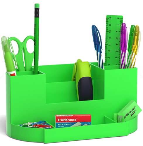 Набор настольный Erich Krause 'Victoria neon solid' 13 предметов, зеленый, 53264