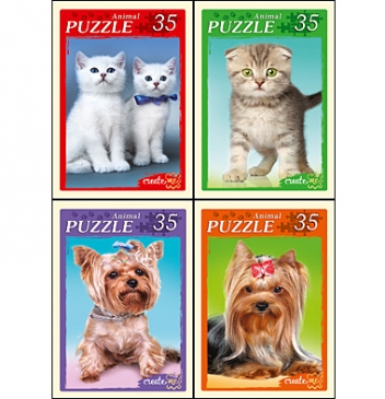 ПАЗЛЫ 35 элементов. ДОМАШНИЕ ЛЮБИМЦЫ, П35-3254