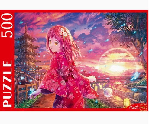 ПАЗЛЫ 500 элементов. АНИМЕ ДЕВУШКА, ШТП500-1470