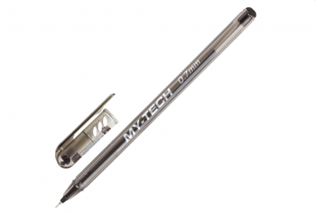 Ручка шариковая масляная PENSAN "My-Tech", ЧЕРНАЯ, 0,7 мм, линия письма 0,35 мм, 143383