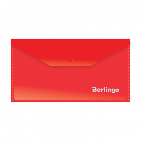 Папка-конверт на кнопке Berlingo, С6, 180мкм, красная, AKk_06303