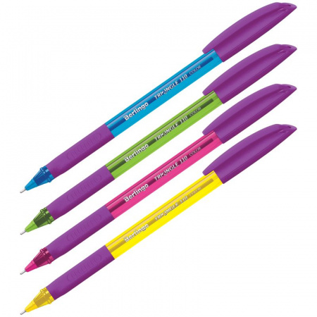Ручка шариковая Berlingo "Triangle 110 Color" синий, 0.7 мм., трехгран., грип, CBp_07115
